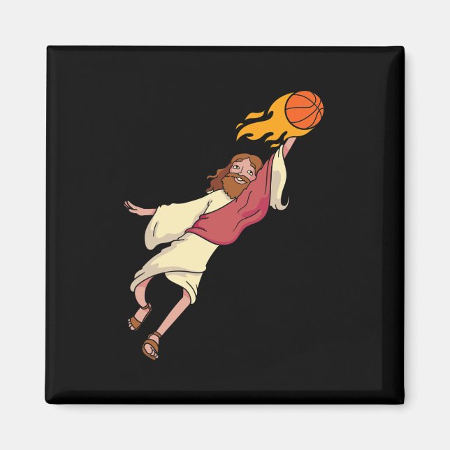 Imán Jesús jugando básquetbol (Frente)