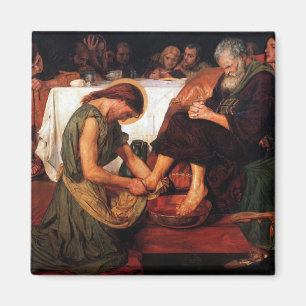 Imán Jesús lavando los pies de Peter