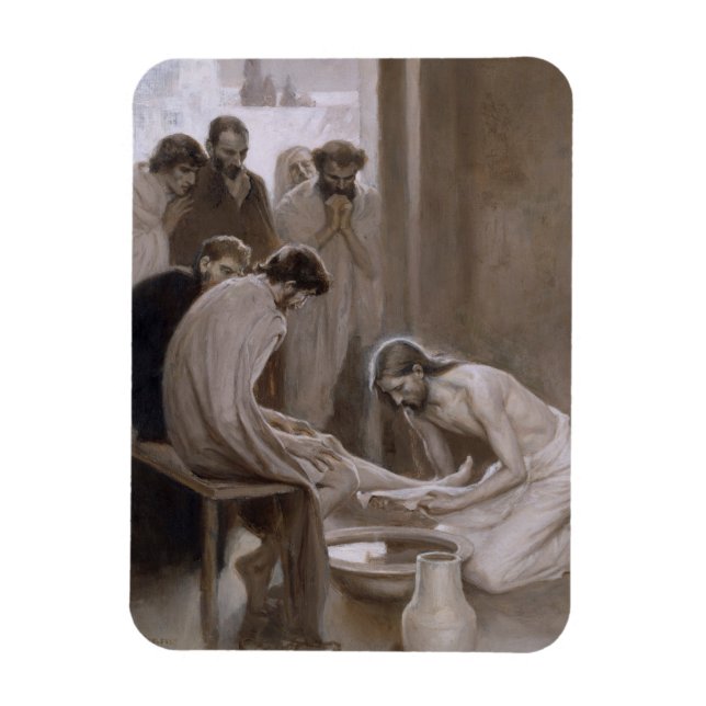 Imán Jesús lavando los pies de sus discípulos (Vertical)