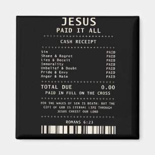 Imán Jesús Lo Pagó Todo Gracioso Credo Cristiano Bíblic