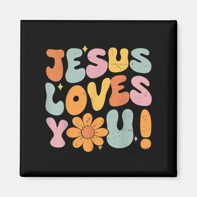 Imán Jesus Loves You Christian Teen Girl God Sister Goo (Frente)