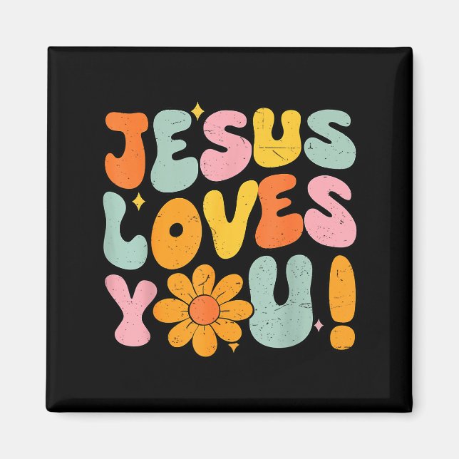 Imán Jesus Loves You Christian Teen Girl God Sister Goo (Frente)