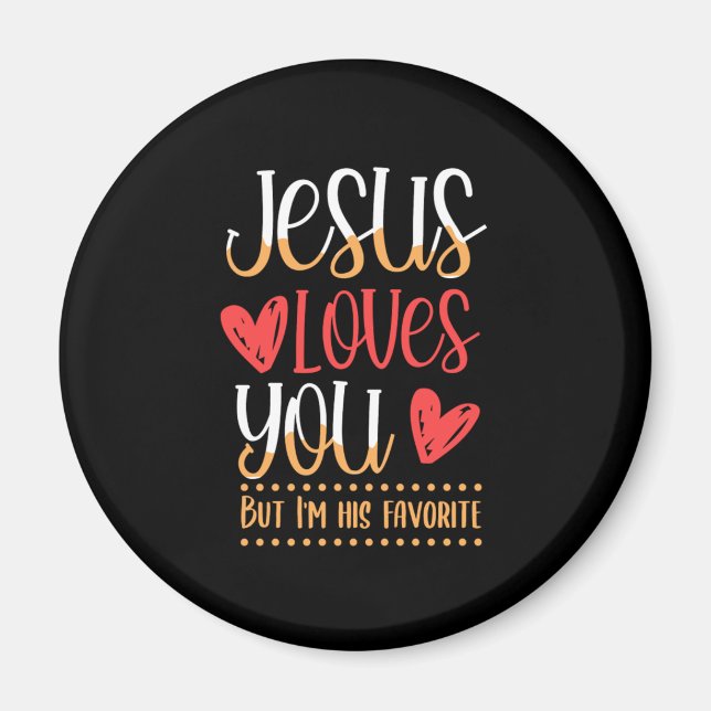 Imán Jesus Loves You God Religion Church Catholic Gift (Frente)