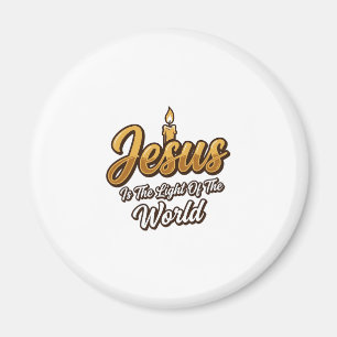 Imán Jesús Luz del Mundo Vela Cristiana Vector_1