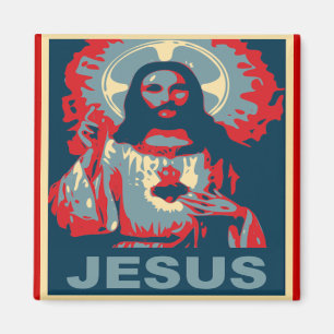Imán Jesús Magnet (estilo Obama)