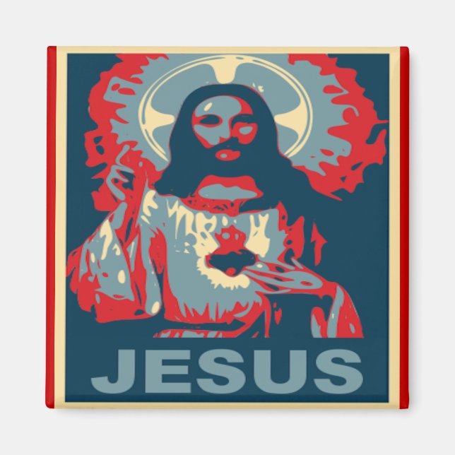 Imán Jesús Magnet (estilo Obama) (Frente)