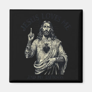 Imán Jesús me ama y mis tatuajes cristianos tatuados T