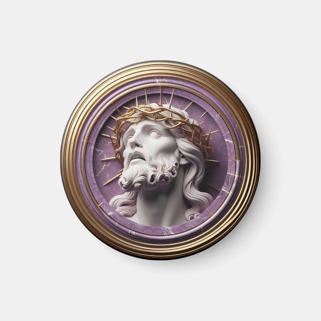 Imán Jesús miraba en el cielo con espinas (Frente)