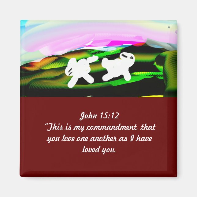 Imán Jesús muestra amor (Frente)