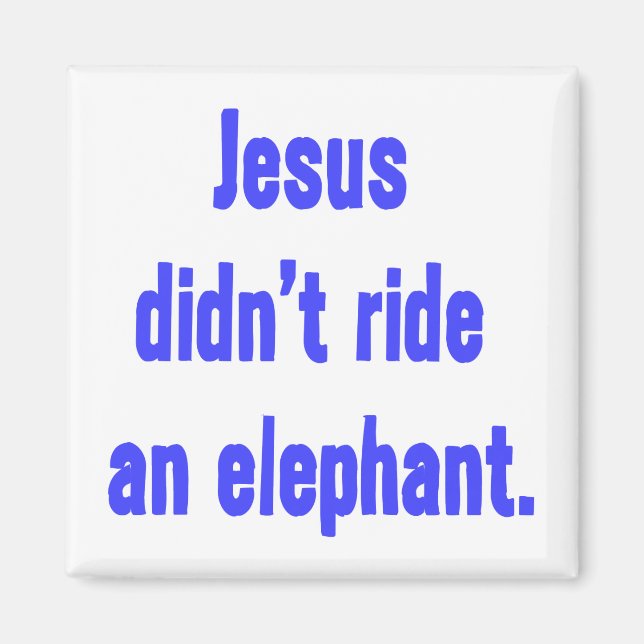 Imán Jesús no montó elefante (Frente)