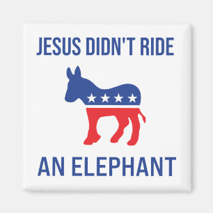 Imán Jesús no montó un elefante burro democrático