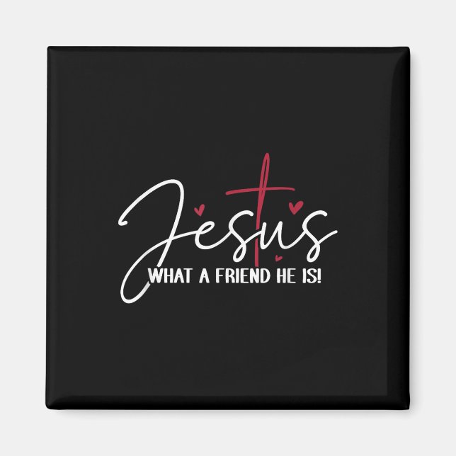 Imán Jesús Qué Amigo Es Regalo Cristiano (Frente)