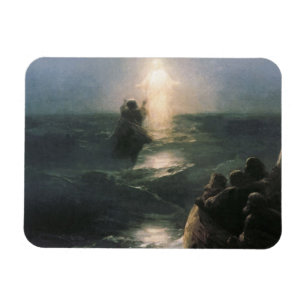 Imán Jesús que camina en el agua, pintura de Ivan