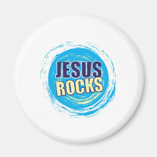 Imán Jesús Rocks 7 azul y amarillo
