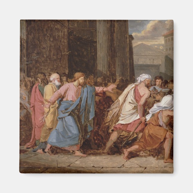 Imán Jesús sacando a los comerciantes del templo (Frente)