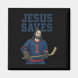 Imán Jesús salva humor de portero de hockey cristiano h