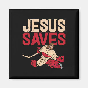 Imán Jesús salva portero de hockey sobre hielo deporte 