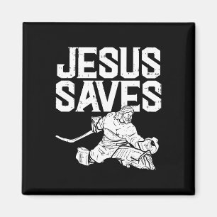 Imán Jesús salva portero de hockey sobre hielo deporte 