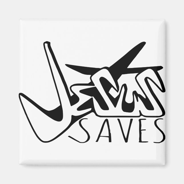 IMÁN JESUS SAVES GRAFFITI (Frente)