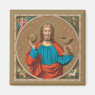 Imán Jesús sosteniendo la Eucaristía (SNV 050)