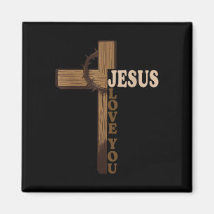 Imán Jesús Te Ama Cruz Cristiana Dios Fe Biblia Pra