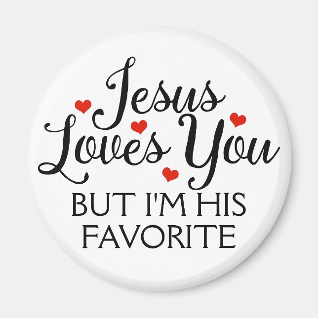 Imán Jesús Te Ama Gracioso Favorito (Frente)