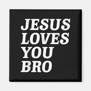 Imán Jesús Te Ama Hermano, Graciosa Fe Cristiana Retro 
