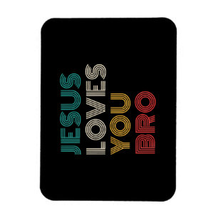 Imán Jesús Te Ama Hermano, Gracioso Retro De Fe Cristia