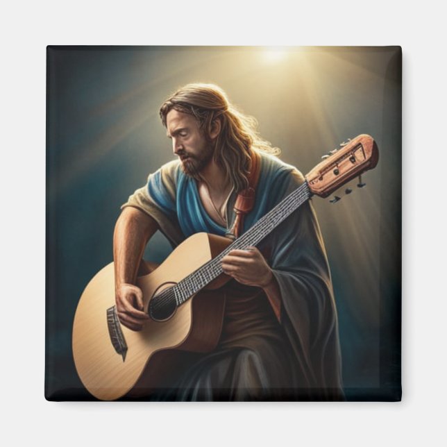Imán Jesús tocando guitarra (Frente)