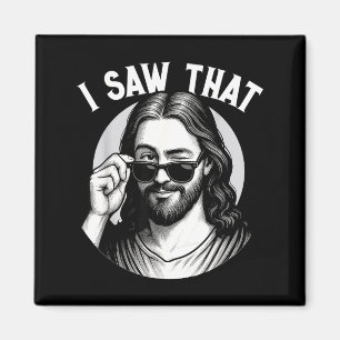 Imán Jesús, vi eso, cita divertida de meme de Jesús, Cr