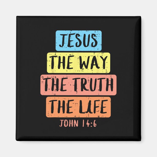 Imán Jesus Way Truth Life John 146 Easter Religious Wom (Frente)