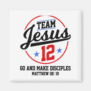 Imán Jesús Y Equipo De Béisbol Jesús Cristiano Mateo 28
