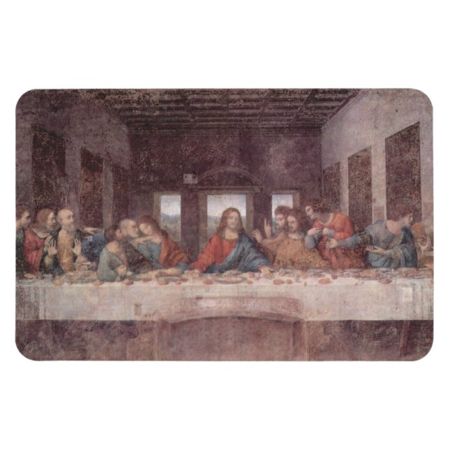 Imán Jesús "Yeshua" La última cena, Leonardo da Vinci (Horizontal)