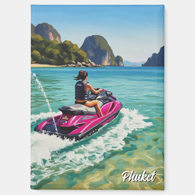 Imán Jet Ski in Phuket Patong Beach Thailand Travel (Anverso)