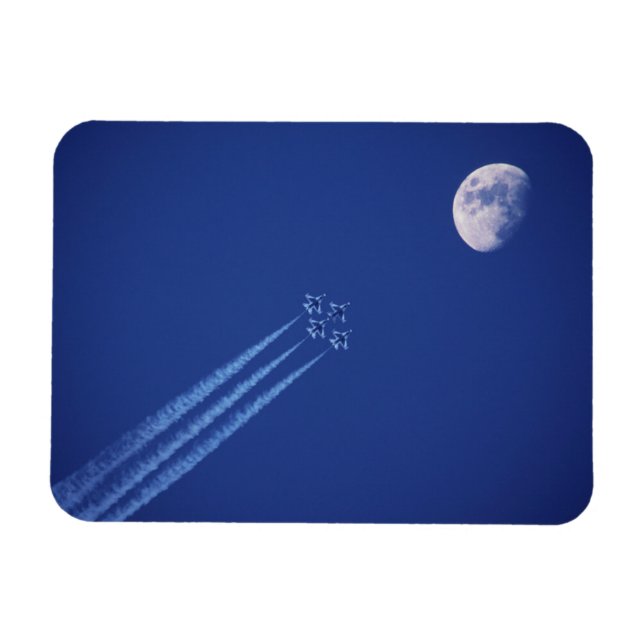 Imán Jets al lado de la luna | Columbia Británica (Horizontal)