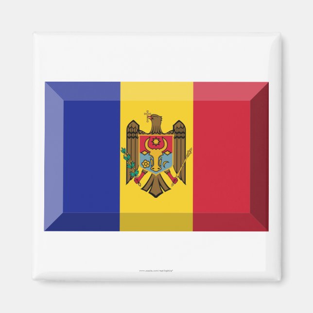 Imán Jewel de la bandera de Moldavia (Frente)