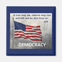JFK Cita Democracia Bandera Estadounidense Diseño