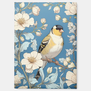 Imán Jilguero Americano Inspirado en William Morris