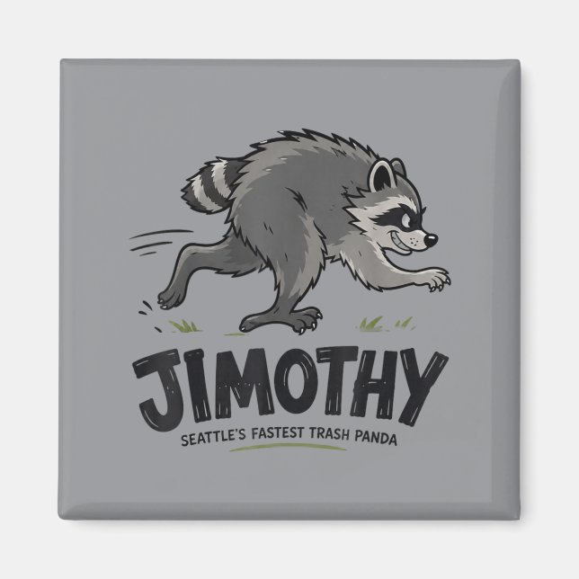 Imán Jimothy El Mapache Mapache De Seattle (Frente)