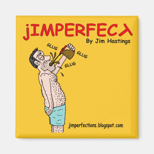 Imán JIMPERFECT Glug Glug Magnet (Frente)