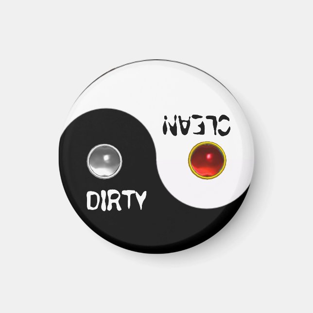 IMÁN JIN JANG DIRTY CLEAN DISHWASHER MAGNET (Frente)