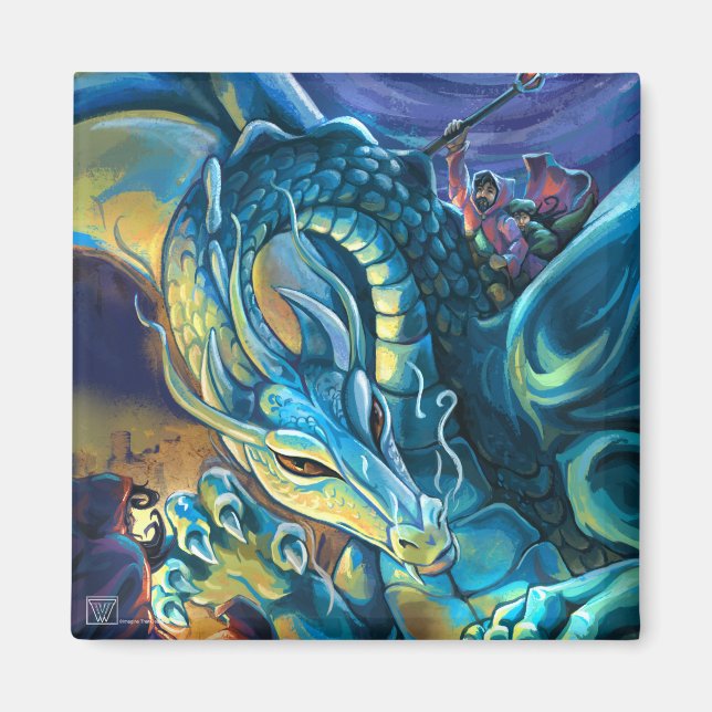 Imán Jinete de Dragón Azul (Frente)