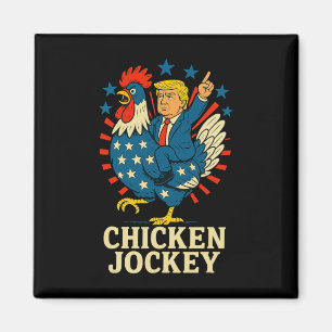 Imán Jinete de Pollo Trump Meme Divertido 