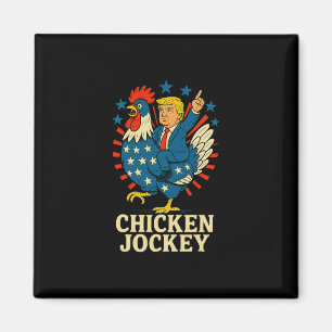 Imán Jinete de Pollo Trump Meme Divertido 