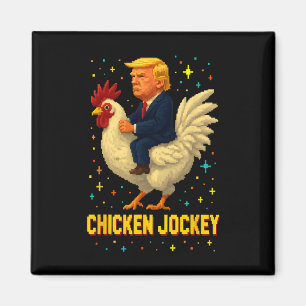 Imán Jinete de Pollo Trump Meme Divertido 2