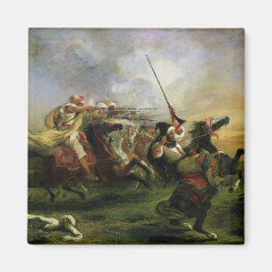 Imán Jinetes marroquíes en la acción militar, 1832