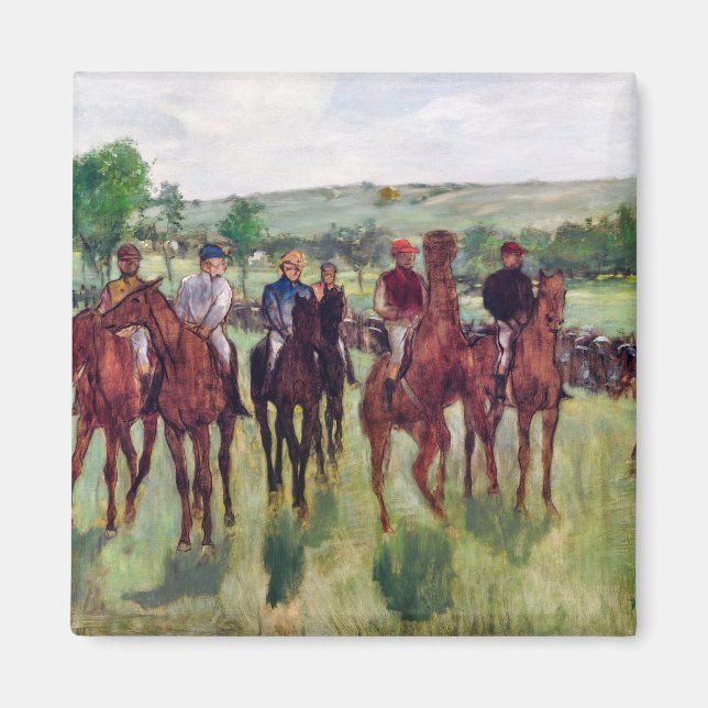 Imán Jinetes y caballos de raza, Edgar Degas (Frente)