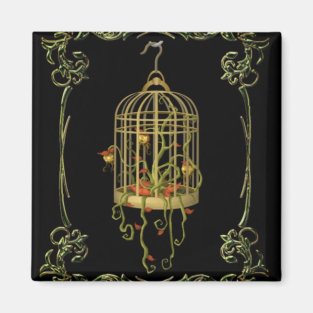 Imán Jingle bell planta bircage unico vintag (Frente)