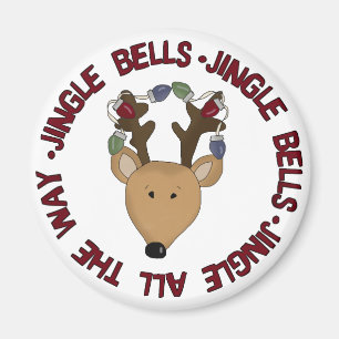 Imán Jingle Bells con renos camisetas y regalos
