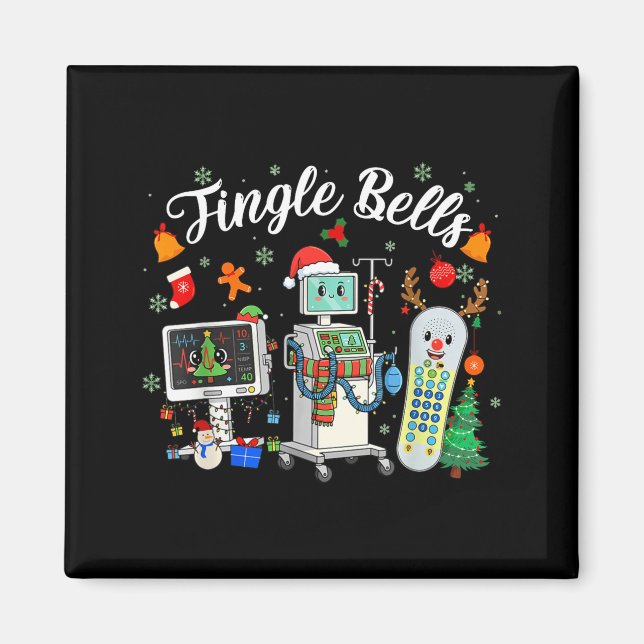 Imán Jingle Bells Er Nurse Funny Christmas Tech Nursing (Frente)